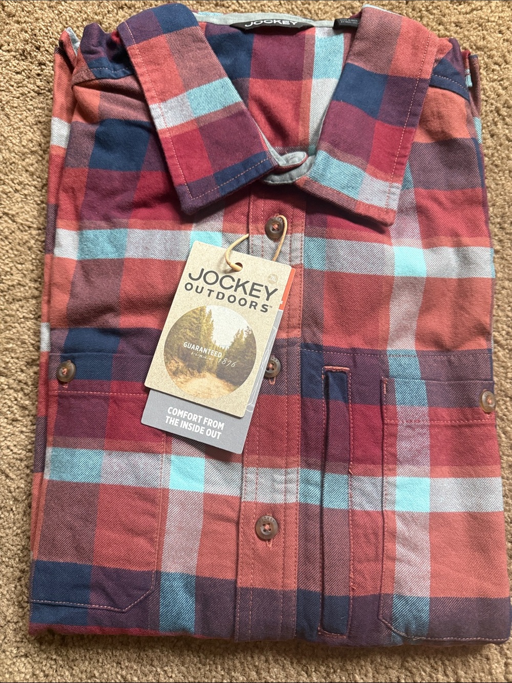 Men's Jockey Outdoors™ by Luke Bryan Slim Fit Flannel Field Shirt XXl  NEW